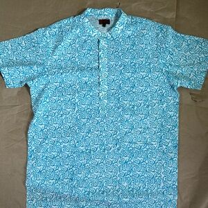 Aarong Bangladesh Teal and white printed Fatua size 44